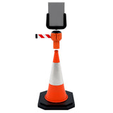 Skipper Orange Retractable Tape Barrier - Red and White Tape