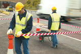 Skipper Orange Retractable Tape Barrier  Construction Area Barricade
