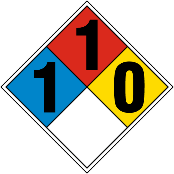 NFPA Diamond 1-1-0