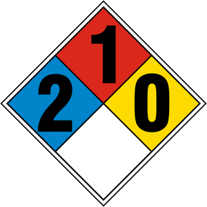 Magnetic NFPA Diamond 2-1-0