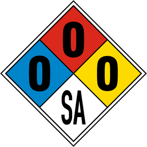 NFPA Diamond 0-0-0-SA Use for Nitrogen