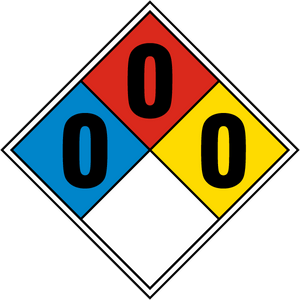 Magnetic NFPA Diamond 0-0-0  USE FOR ARGON