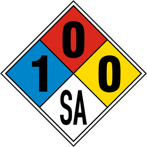 Magnetic NFPA Diamond 1-0-0-SA  USE FOR ARGON