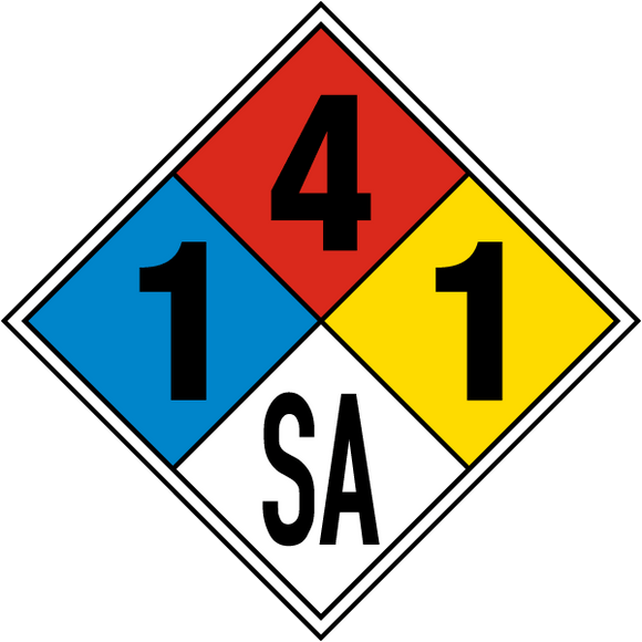 NFPA Diamond 1-4-1-SA Use for Propylene