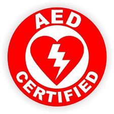 AED Certified Hard Hat Sticker