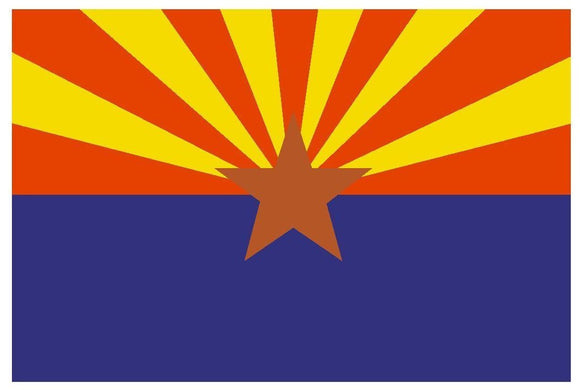 Arizona State Flag Hard Hat Sticker