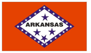 ARKANSAS State Flag Hard Hat Sticker