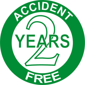 Accident Free 2 Years Hard Hat Sticker