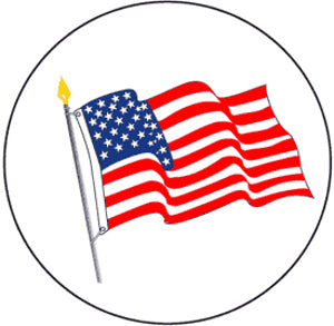 American Flag Hard Hat Sticker