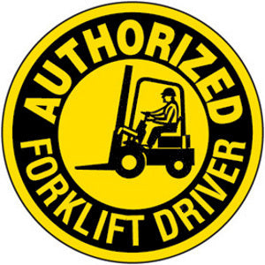 Authorized Forklift Driver Hard Hat Sticker