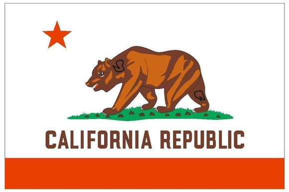 California State Flag Hard Hat Sticker