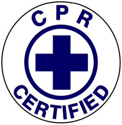 CPR Certified Hard Hat Sticker ( Blue )