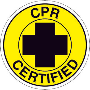 CPR Certified Hard Hat Sticker