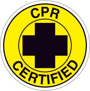 CPR Certified Hard Hat Sticker