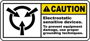 Caution Electrostatic Sensitive Devices. To Prevent Equipment Damage, Use Proper Grounding Techniques