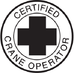 Certified Crane Operator Hard Hat Sticker