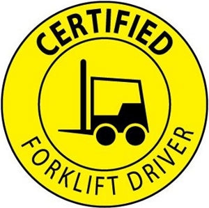 Certified Forklift Driver Hard Hat Sticker