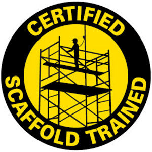 Certified Scaffold Trained Hard Hat Sticker