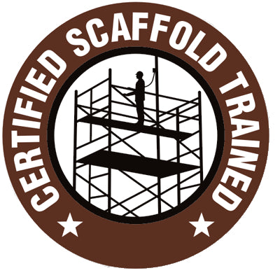 Certified Scaffold Trained Hard Hat Sticker