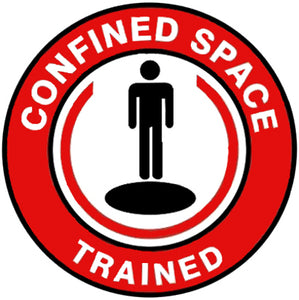 Confined Space Trained Hard Hat Sticker