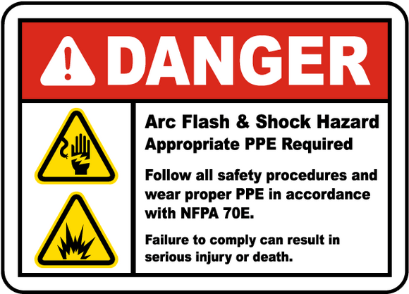 Danger Arc Flash & Shock Hazard Appropriate PPE Required Follow All Safety Procedures And Wear Proper PPE In Accordance With NFPA 70E. Failure To Comply Can Result In Serious Injury Or Death
