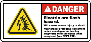 Danger Electrical Arc Flash Hazard. Will Cause Severe Injury Or Death. Wear Proper Protective Equipment Before Opening Label
