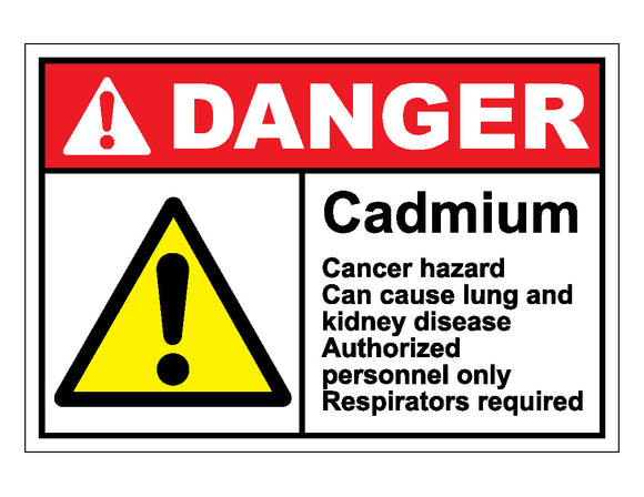 Danger Cadmium Sign