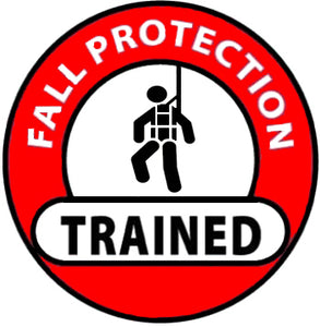 Fall Protection Trained Triangle Hard Hat Sticker