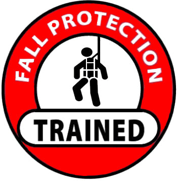 Fall Protection Trained Triangle Hard Hat Sticker