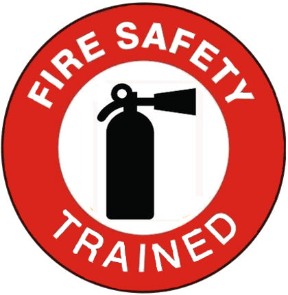 Fire Safety Trained Hard Hat Sticker