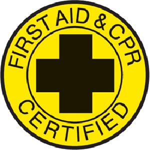 First Aid & CPR Certified Hard Hat Sticker