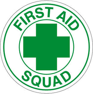 First Aid Squad Hard Hat Sticker