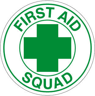 First Aid Squad Hard Hat Sticker