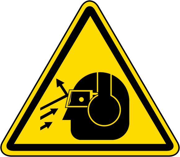 Flying Debris Hazard Label (ISO) – Veteran Safety Solutions