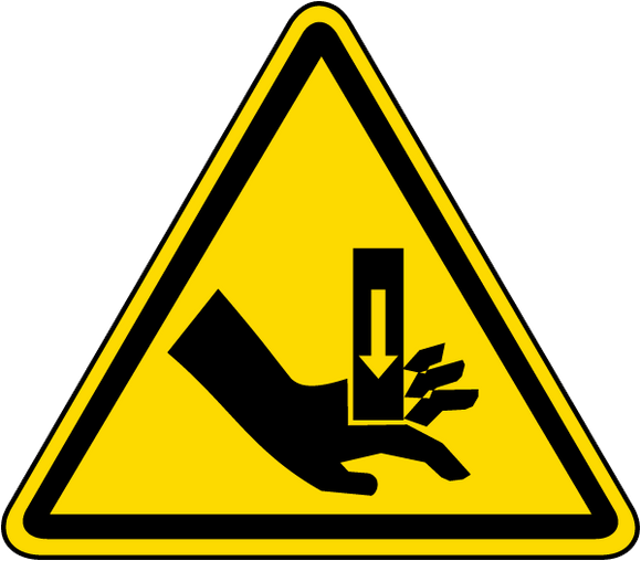 Hand Crushing Hazard _ ISO Label