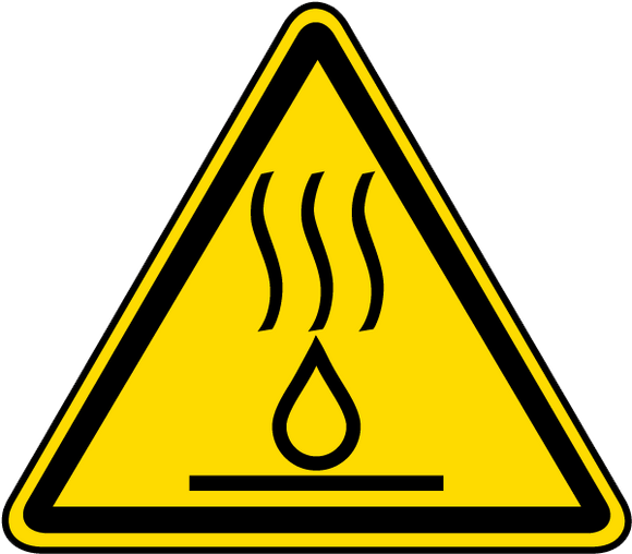 Hot Liquids Hazard _ ISO Label