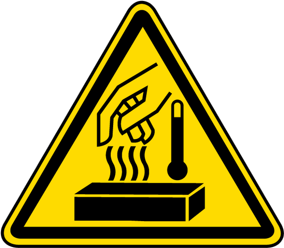 Hot Materials Hazard _ ISO Label