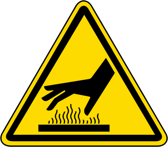 Hot Surface Hazard _ ISO Label
