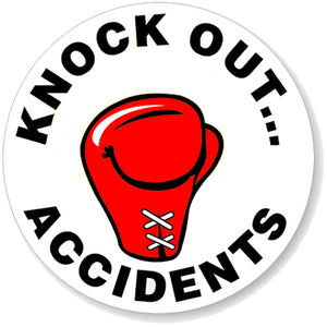 Knock Out Accidents Hard Hat Sticker