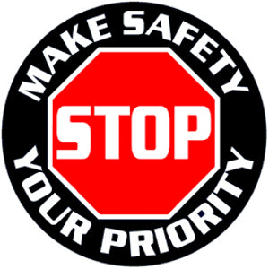 Make Safety Your Priority Hard Hat Sticker