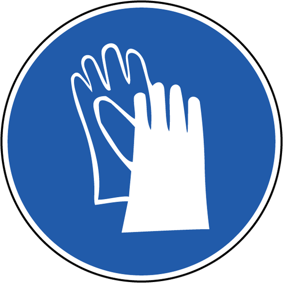 Hand Protection Logog Mandatory Hand Protection Label (ISO) – Veteran Safety Solutions