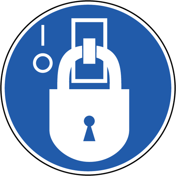 Mandatory Lock-Out In De-Energized State _ ISO Label