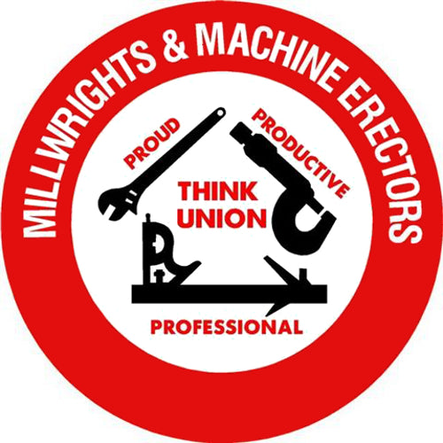 Millwrights And Machine Erectors Hard Hat Sticker