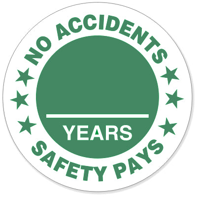 No Accidents Safety Pays Hard Hat Sticker