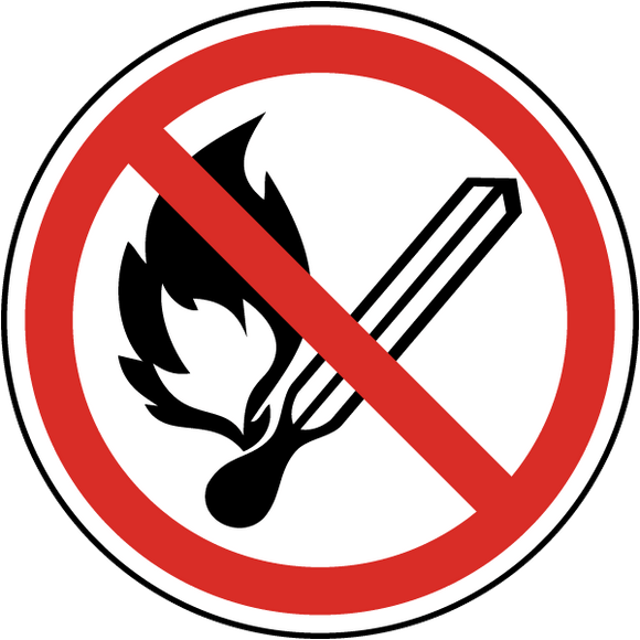 No Open Flame _ ISO Label