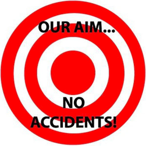 Our Aim No Accidents Hard Hat Sticker