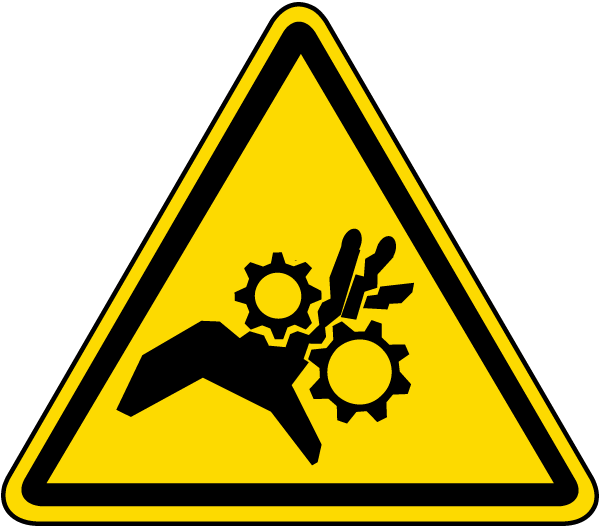 Pinch Point Hazard Label (ISO) – Veteran Safety Solutions