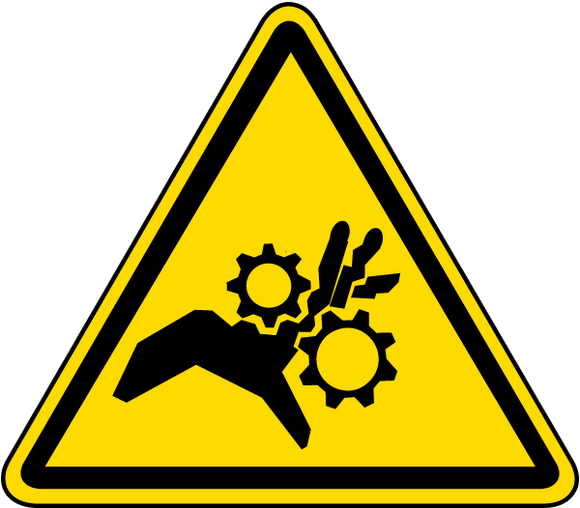 Pinch Point Hazard Label (ISO) – Veteran Safety Solutions