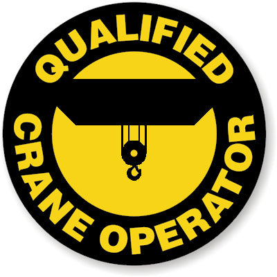 Qualified Crane Operator Hard Hat Sticker