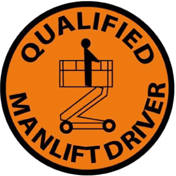 Qualified Manlift Driver Hard Hat Sticker